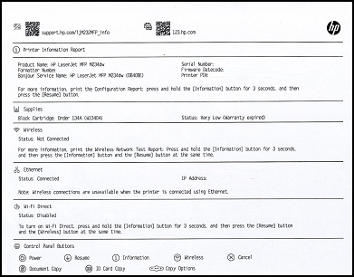 HP LaserJet M232-M237ϵдӡIPַ