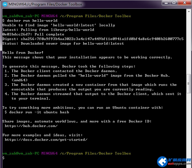 docker run hello-world нͼʾdocker