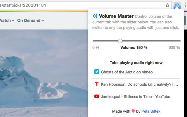 Volume Master音量控制器 V1.4.0谷歌浏览器插件下载